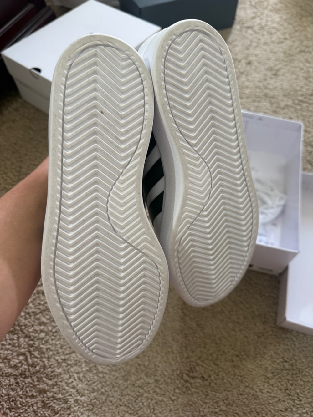 adidas White Sneakers with Black Stripes - Picture 6 of 6